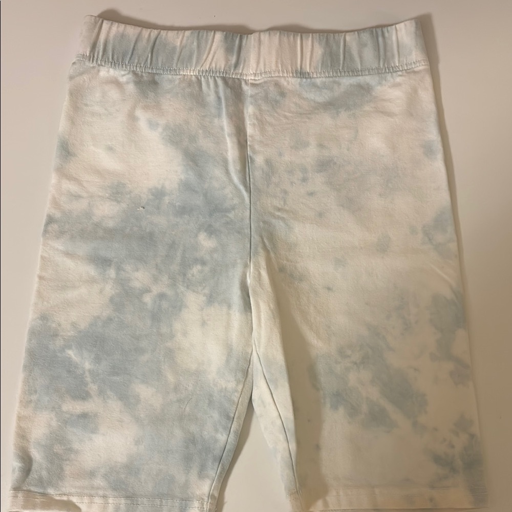 Chemistry Blue and White Shorts with Elastic Waistband